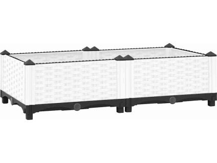 Vyvýšený záhon 80 x 40 x 23 cm polypropylen [153305] (Barva Bílá)