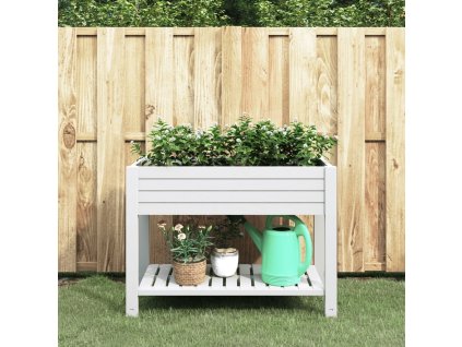 Zahradní vyvýšený záhon 110 x 45 x 79 cm polypropylen [364177] (Barva Bílá)