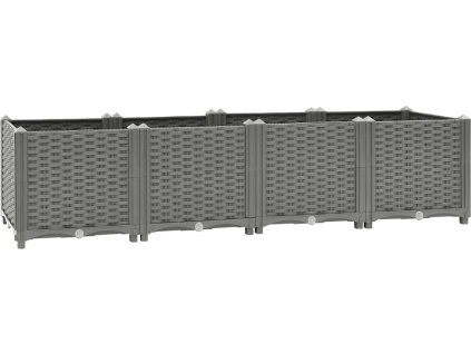 Vyvýšený záhon 160 x 40 x 38 cm polypropylen [153296] (Barva Světle šedá)