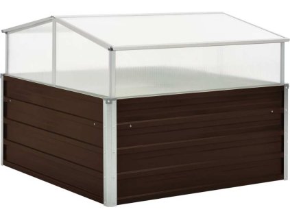 Skleník 100 x 100 x 77 cm pozinkovaná ocel [42406] (Barva Šedá)