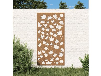 Zahradní nástěnná dekorace 105 x 55 cm corten Javorový list [824479]