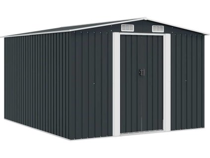 Zahradní domek 257 x 298 x 178 cm kovový [143342] (Barva Antracitová)
