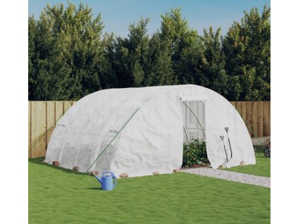 Skleník s ocelovým rámem 20 m² 5 x 4 x 2,3 m [3188094] (Barva Bílá)