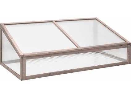 Skleník 110 x 56 x 39 cm jedlové dřevo [362647] (Barva Šedá)