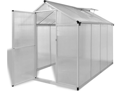 Zpevněný hliníkový skleník s podkladovým rámem 4,6 m² [41317]