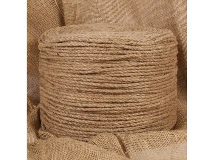 Jutové lano 250 m dlouhé 4 mm silné [153736] (Barva Přírodní)