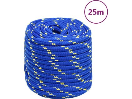 Lodní lano 16 mm 25 m polypropylen [152466] (Barva Modrá)