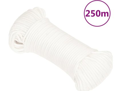 Lodní lano celo 4 mm 250 m polypropylen [152542] (Barva Bílá)