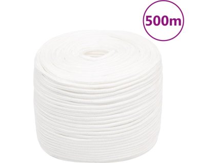 Lodní lano 10 mm 500 m polypropylen [152563] (Barva Bílá)