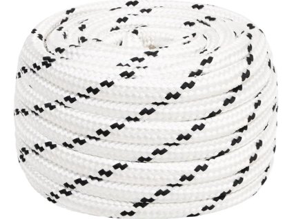 Pracovní lano 16 mm 25 m polyester [152783] (Barva Bílá)