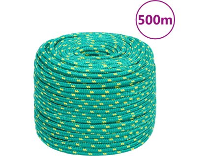 Lodní lano 8 mm 500 m polypropylen [152717] (Barva Zelená)
