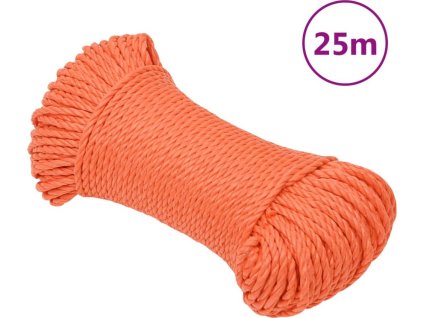 Pracovní lano 8 mm 25 m polypropylen [152928] (Barva Oranžová)