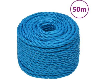 Pracovní lano 24 mm 50 m polypropylen [152994] (Barva Modrá)