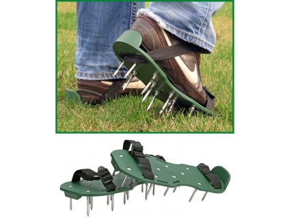 Sandály na provzdušnění trávníku zelené [435322]
