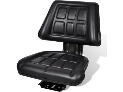 Traktorová sedačka s opěradlem černá [210156]