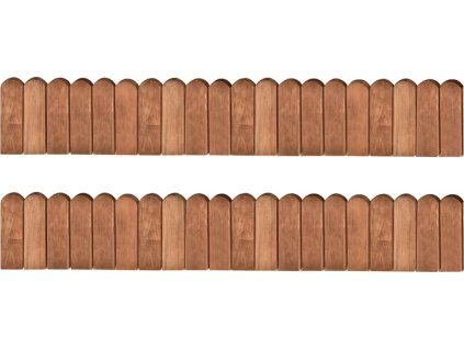 Trávníkové lemy 2 ks 120 cm impregnované borové dřevo [3053644] (Barva Hnědá)