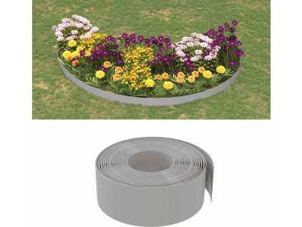 Travní lemy 4 ks 10 m 20 cm polyethylen [3155454] (Barva Šedá)