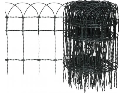 Zahradní plot práškované železo 25 x 0,4 m [141072]