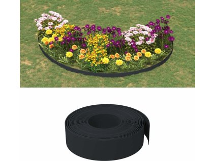 Travní lem 10 m 15 cm polyethylen [154397] (Barva Černá)