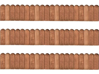 Trávníkové lemy 3 ks 120 cm impregnované borové dřevo [3053645] (Barva Hnědá)
