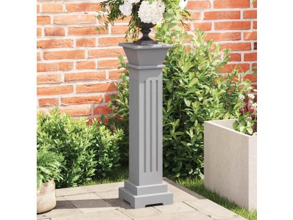 Stojan na květiny klasický čtvercový sloup 17x17x66cm MDF [323969] (Barva Šedá)