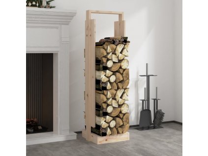 Stojan na dřevo 33,5 x 30 x 110 cm masivní borovice [822622]