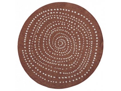 Kusový koberec Twin-Wendeteppiche 103110 terra creme kruh – na ven i na doma