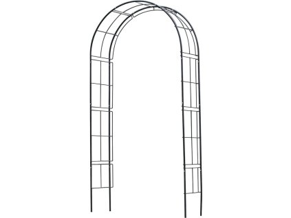 Zahradní oblouk kovový 229 x 38 x 113 cm černý [403654]