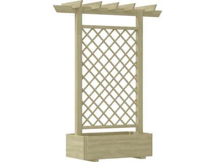 Zahradní pergola s truhlíkem 162 x 56 x 204 cm dřevo [41702]