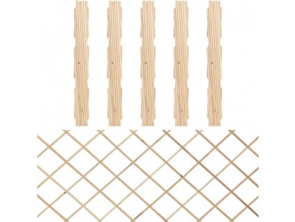 Trelážové ploty 5 ks masivní jedlové dřevo 180 x 80 cm [316422]