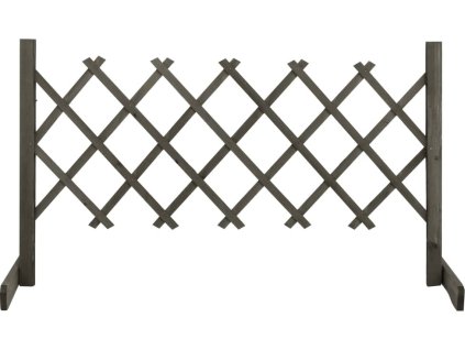 Zahradní trelážový plot 120 x 60 cm masivní jedle [314823] (Barva Šedá)