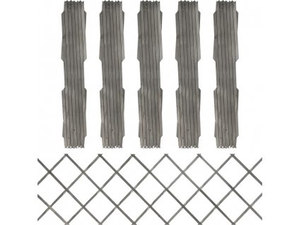 Trelážové ploty 5 ks masivní jedlové dřevo 180 x 60 cm [316424]