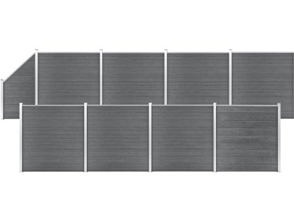 Set plotového dílce WPC 1484 x (105–186) cm [3053240] (Barva Šedá)