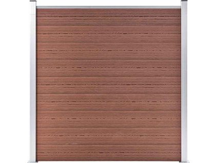 Zahradní plot dřevoplast 180 x 186 cm [49066] (Barva Hnědá)