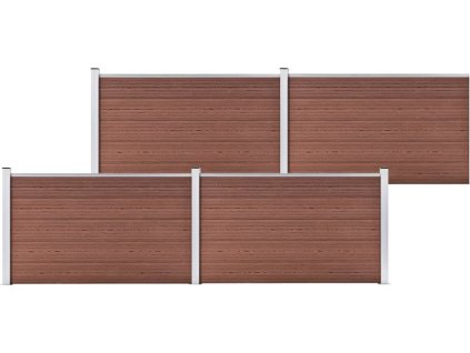 Set plotového dílce WPC 699 x 105 cm [3053245] (Barva Hnědá)