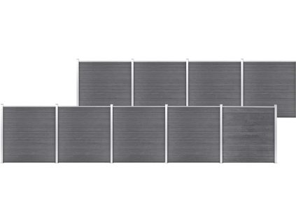 Set plotového dílce WPC 1564 x 186 cm [3053232] (Barva Šedá)