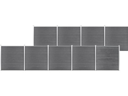 Set plotového dílce WPC 1564 x 186 cm [3053232] (Barva Šedá)