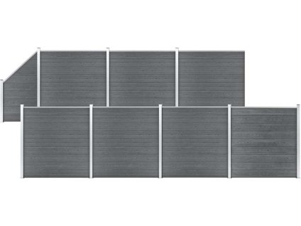 Set plotového dílce WPC 1311 x (105–186) cm [3053239] (Barva Šedá)