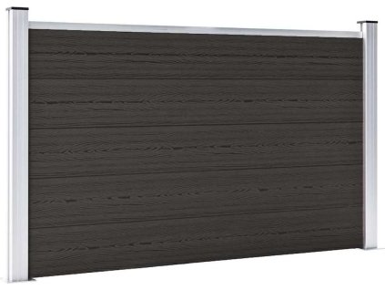 Zahradní plot dřevoplast 180 x 105 cm [148975] (Barva Černá)