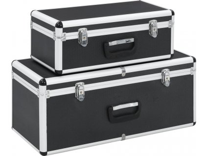 Úložné kufry 2 ks hliníkové [91851]
