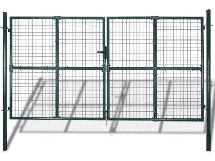 Zahradní pletivo branka plot dveře stěna mříž 300 x 200 cm [140926] (Barva Zelená)
