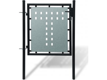 Černá jednokřídlá plotová branka 100 x 150 cm [141685]