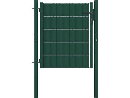 Plotová branka PVC a ocel 100 x 100 cm [145228] (Barva Zelená)