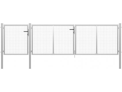 Zahradní plotová brána ocel 400 x 75 cm [144346]