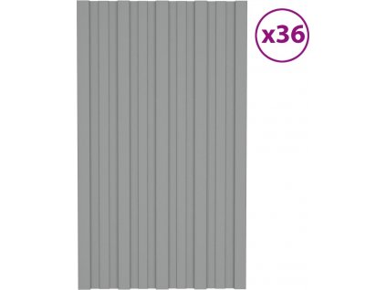 Střešní panely 36 ks pozinkovaná ocel 80 x 45 cm [317200]