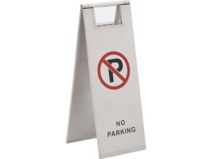 Skládací cedule zákaz parkování nerezová ocel [149574]