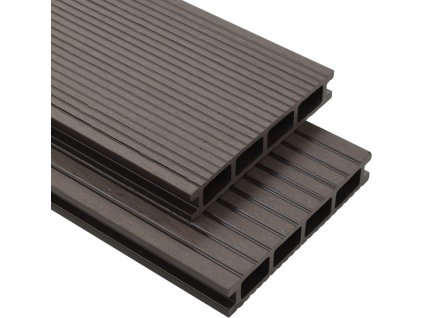 WPC terasová prkna + příslušenství 20 m² 2,2 m [275720] (Barva Tmavě hnědá)