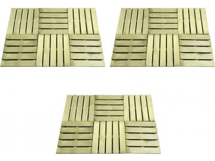 18 ks terasové dlaždice 50 x 50 cm dřevo [276431]
