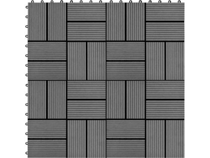 22 ks terasové dlaždice 30 x 30 cm 2 m² WPC [277807]