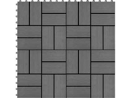 22 ks terasové dlaždice 30 x 30 cm 2 m² WPC [277807]